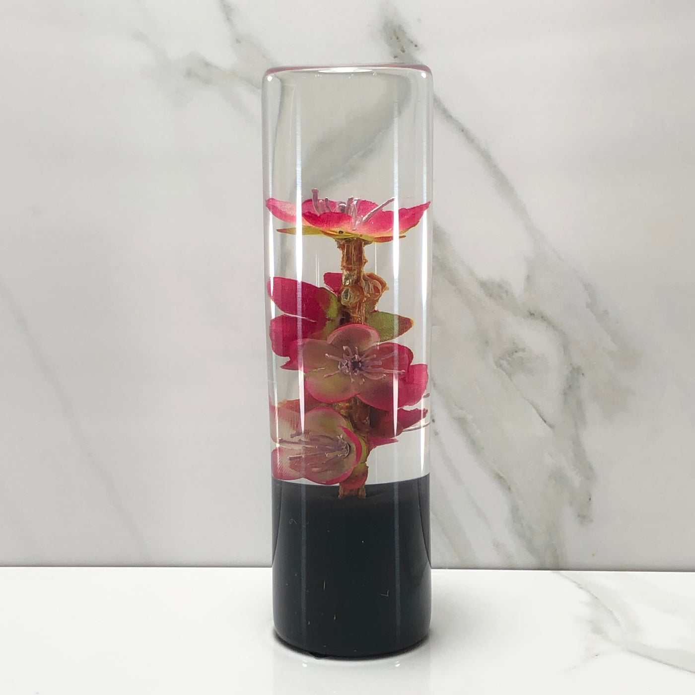 140mm Pink Blossom Resin Shift Knob — 5.5 in, 12mm x 1.25