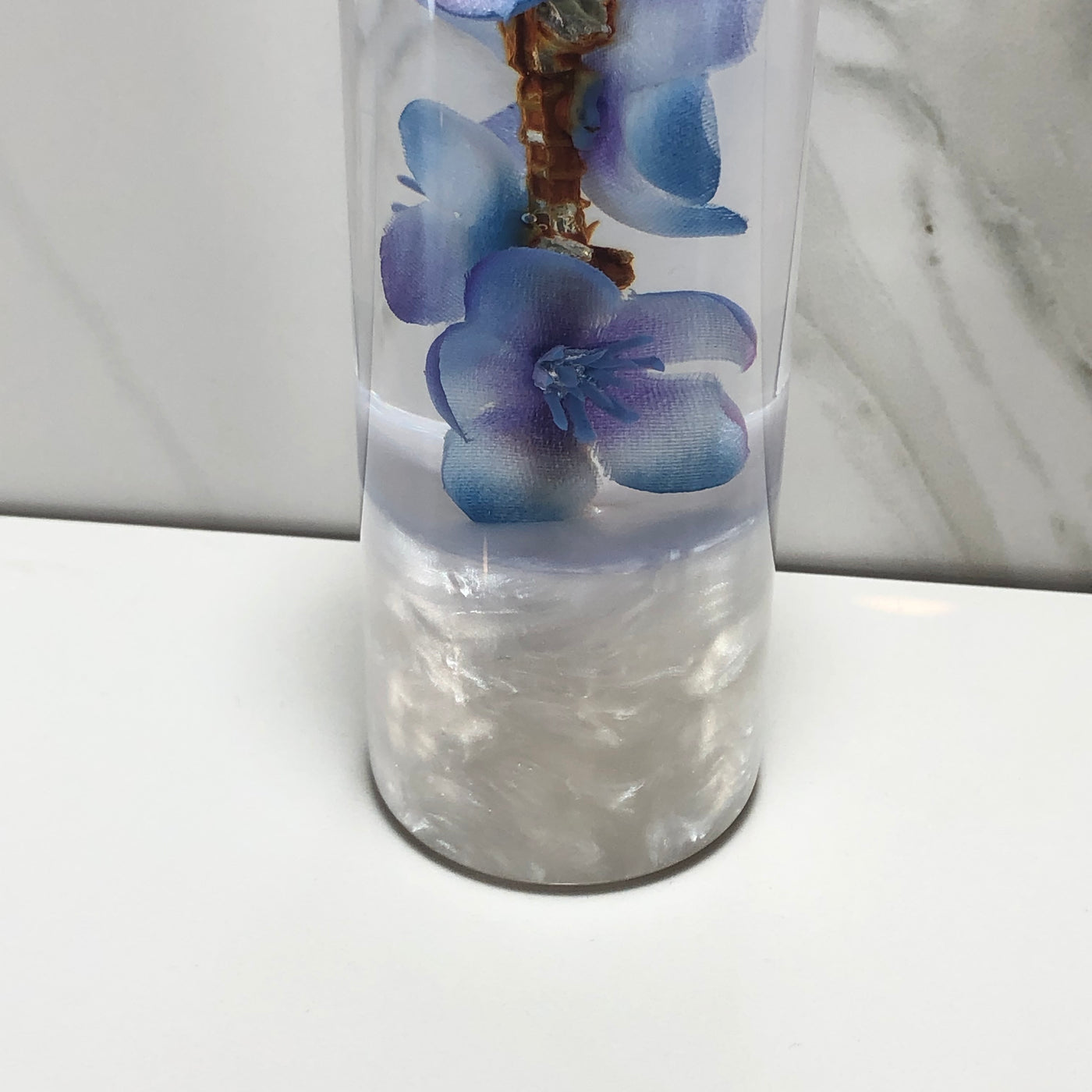 115mm Blue Purple Blossom Resin Shift Knob — 4.5 in, 12mm x 1.25