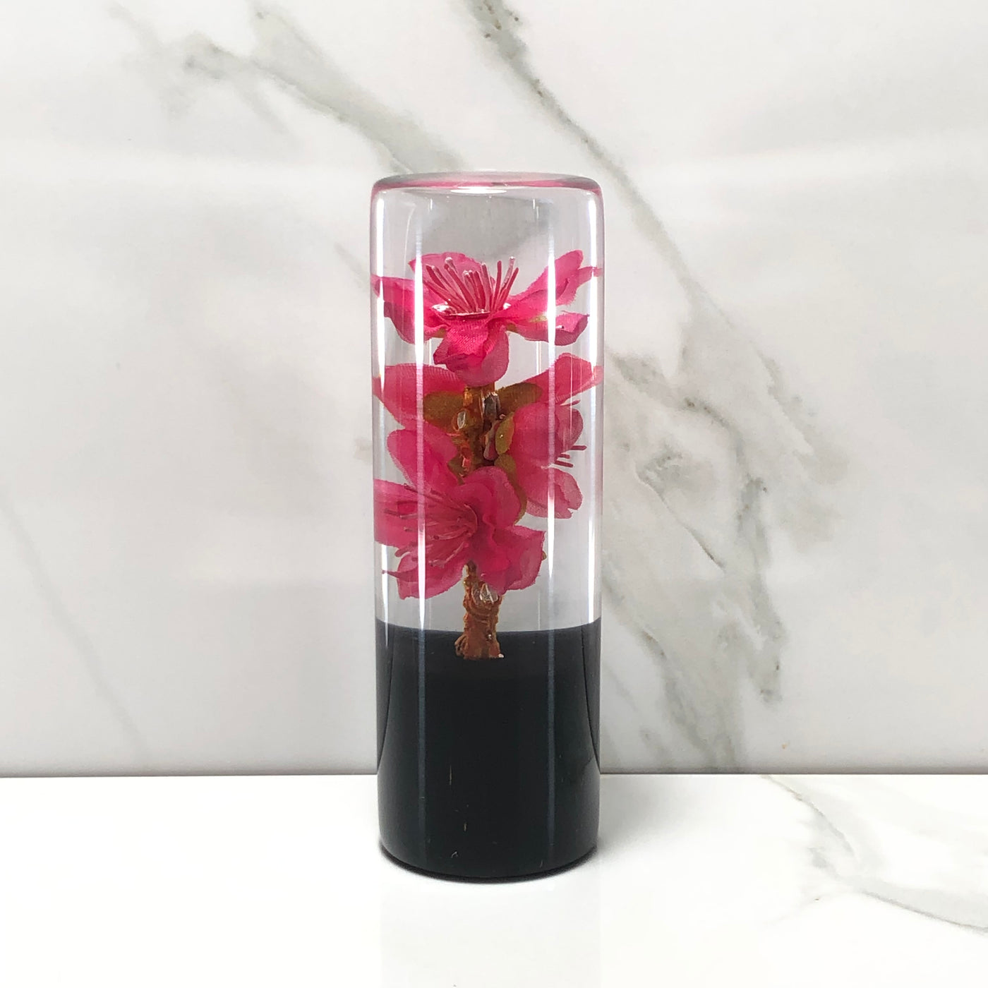115mm Hot Pink Blossom Resin Shift Knob — 4.5 in, 12mm x 1.25
