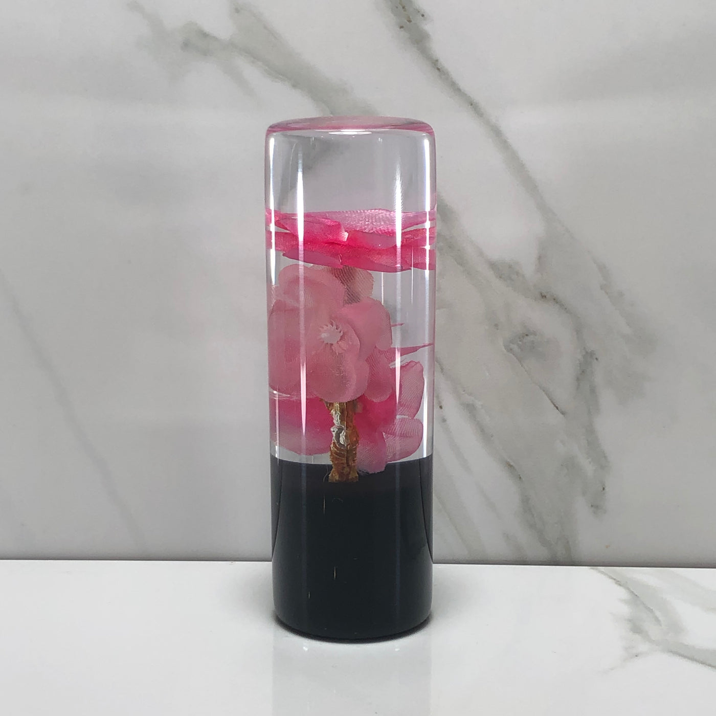 115mm Pink Blossom Resin Shift Knob — 4.5 in, 12mm x 1.25