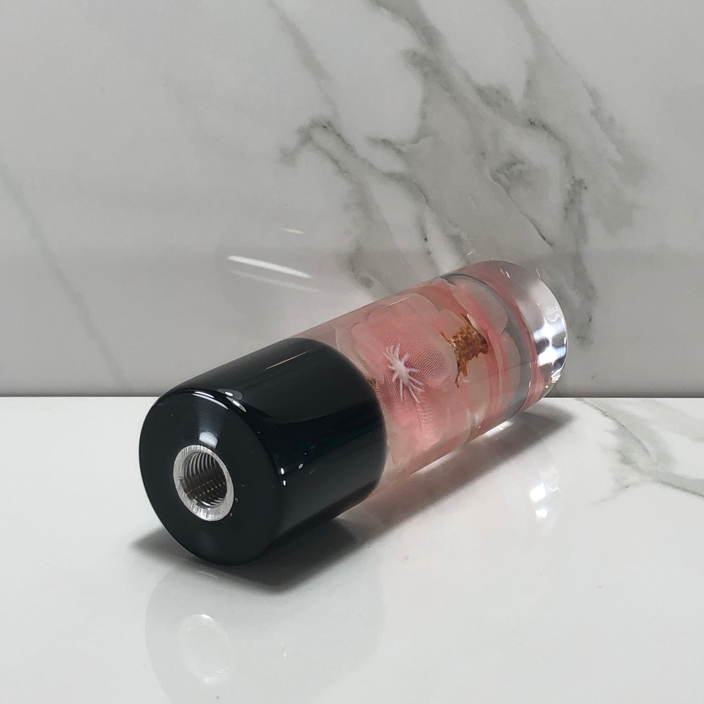 115mm Peach Blossom Resin Shift Knob — 4.5 in, 12mm x 1.25