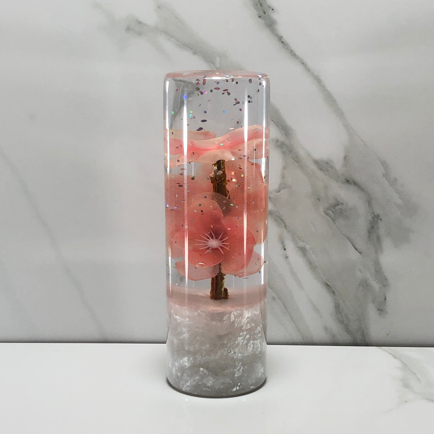 115mm Peach Blossom Resin Shift Knob — 4.5 in, 12mm x 1.25