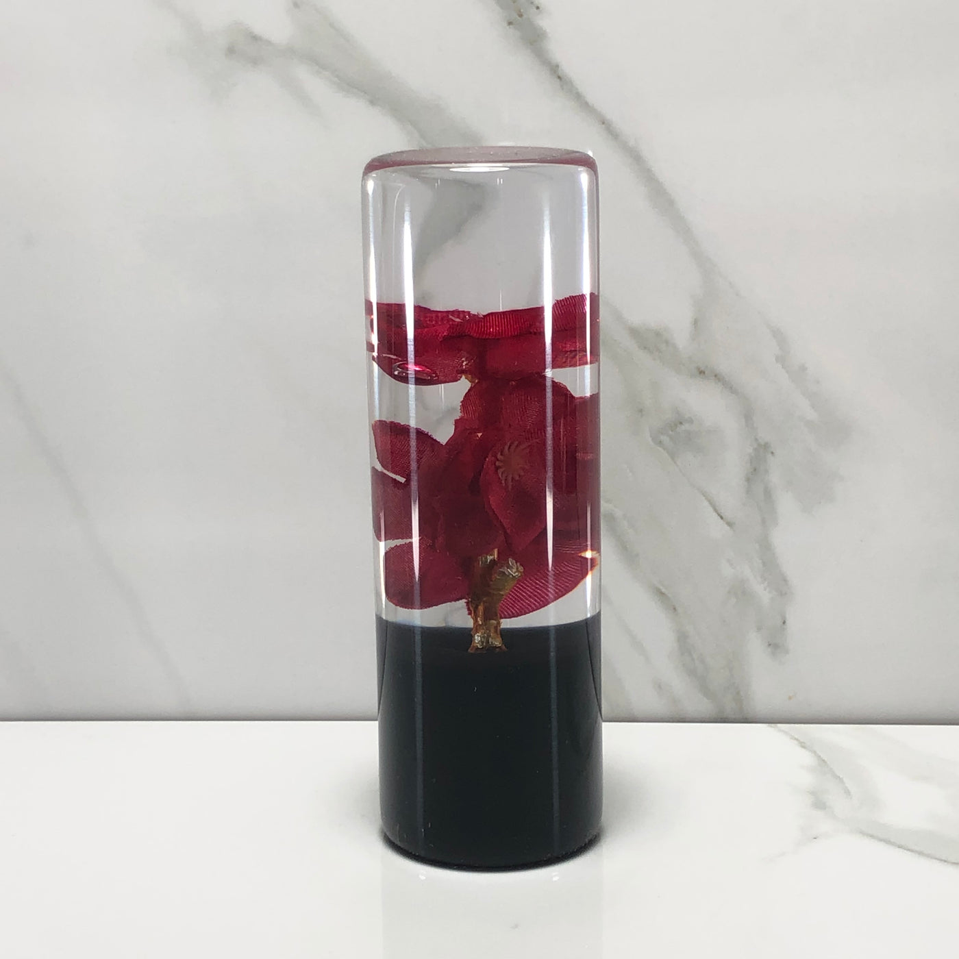 115mm Red Blossom Resin Shift Knob — 4.5 in, 12mm x 1.25