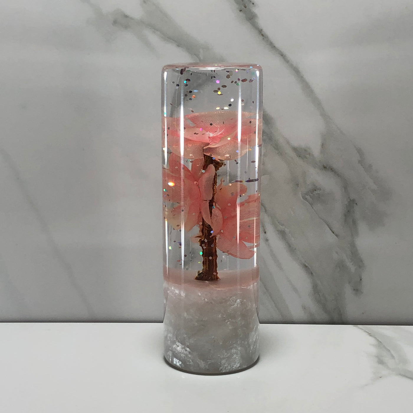 115mm Peach Blossom Resin Shift Knob — 4.5 in, 12mm x 1.25