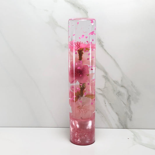 Mr__Grip 7 Inch Resin Custom Shift Knob Pink And Light Pink Cherry Blossom  JDM