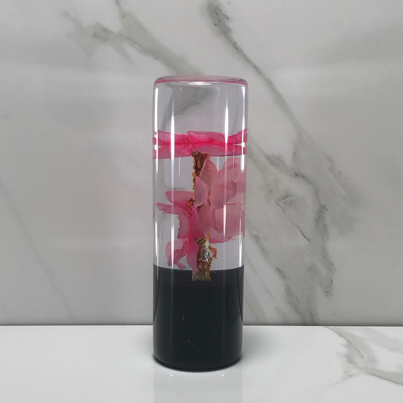 115mm Pink Blossom Resin Shift Knob — 4.5 in, 12mm x 1.25