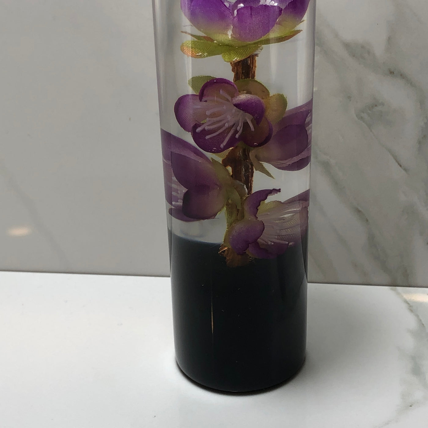 140mm Purple Blossom Resin Shift Knob — 5.5 in, 12mm x 1.25