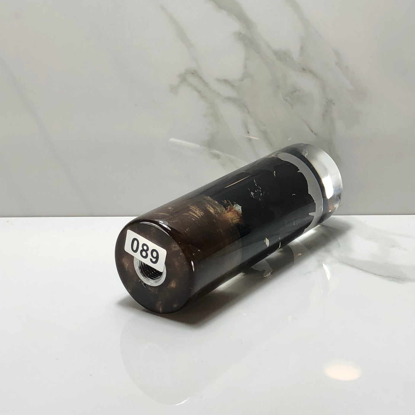115mm Black Blossom Resin Shift Knob — 4.5 in, 12mm x 1.25